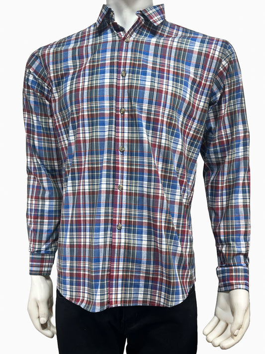 R Blue Checks Casual Shirt For Men MCS84