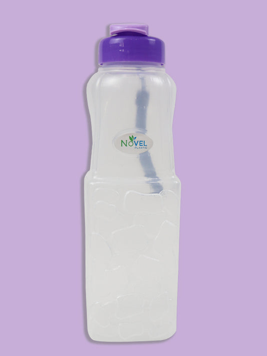 Transparent Novel Water Bottle Purple - 1200 ML