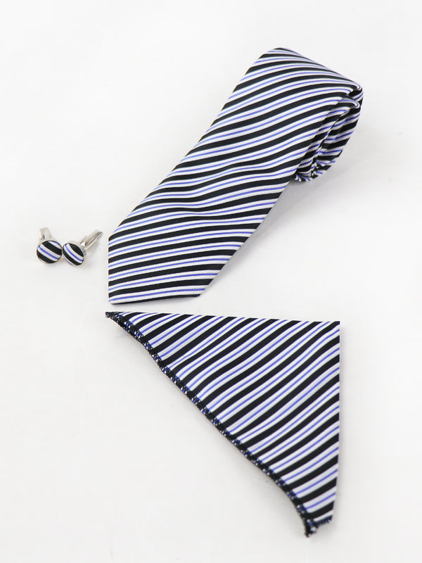 TBS24 3Pcs Tie Gift Box Tie Cuff-Link Pocket Square