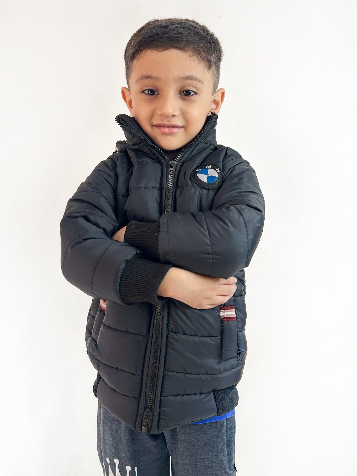 3Yrs - 9Yrs Navy Blue Puffer Jacket For Boys NKG KJ08