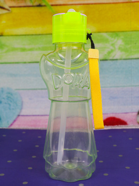 WTB15 Dora Neon Green Plastic Transparent Water Bottle - 525ML