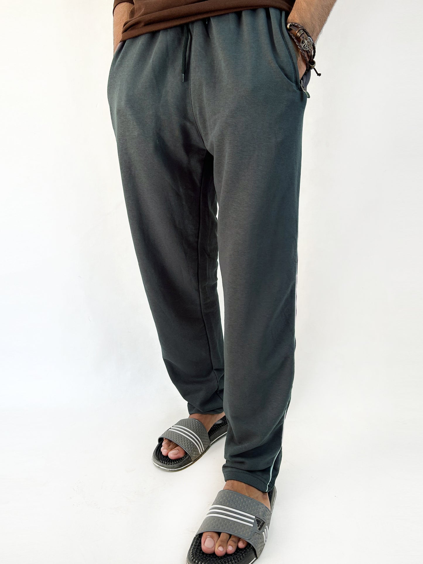 Dark Grey Plain Trouser For Men's MT94