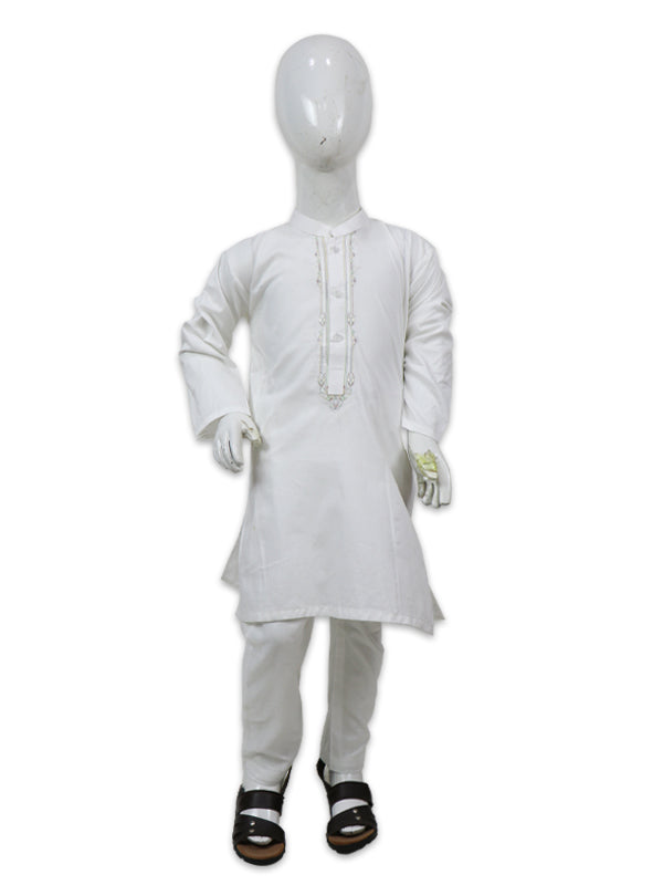 BKS17 TG Boys Shalwar Kameez Suit 2Yrs - 14Yrs OFF White