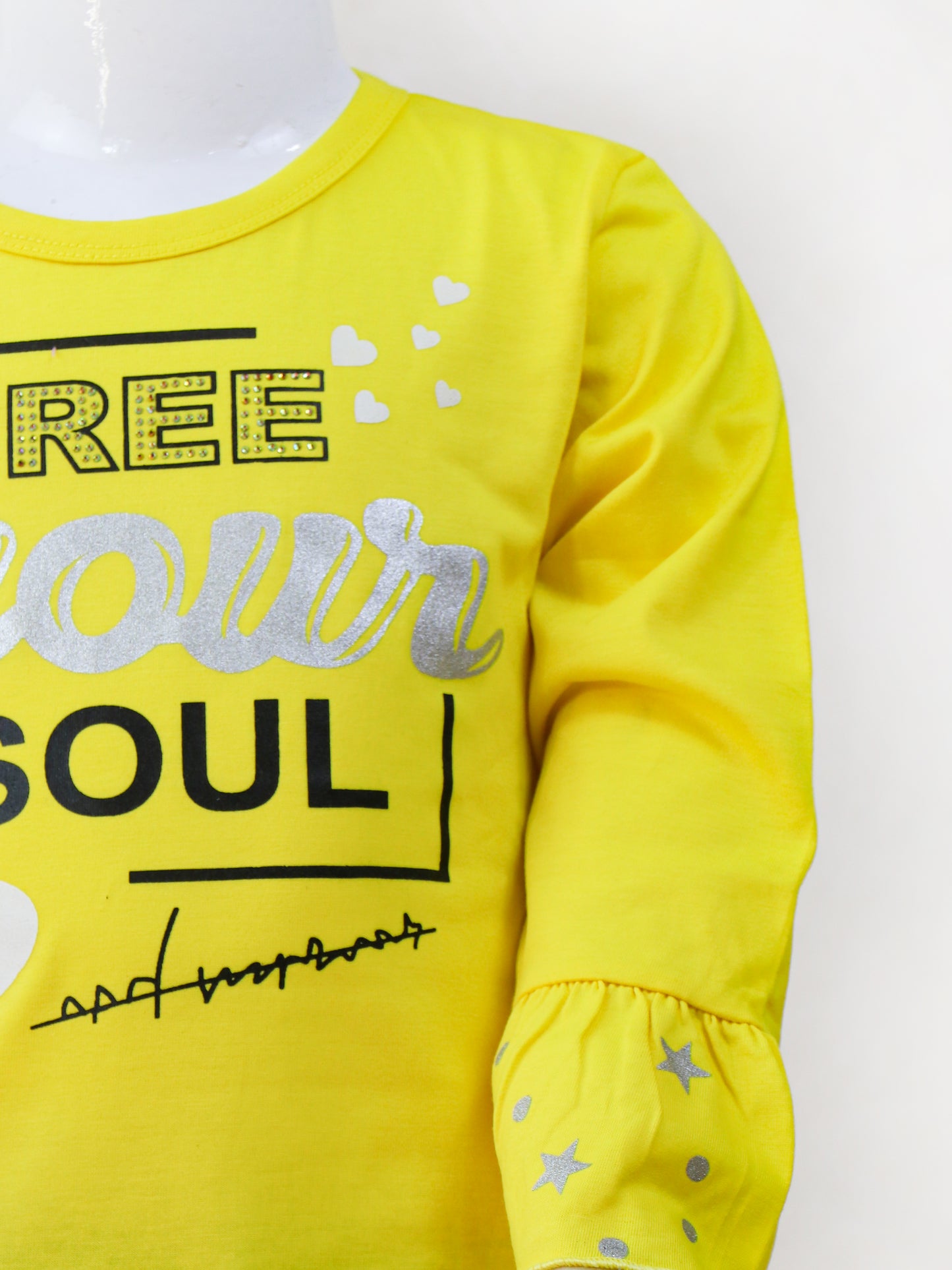 GTS08 SK Full Sleeves Girls T-Shirt 1Yr - 4Yrs Soul Yellow