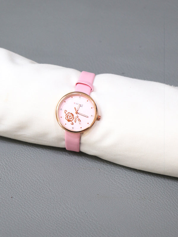 Light Pink Stylish Wrist Watch for Women WW26