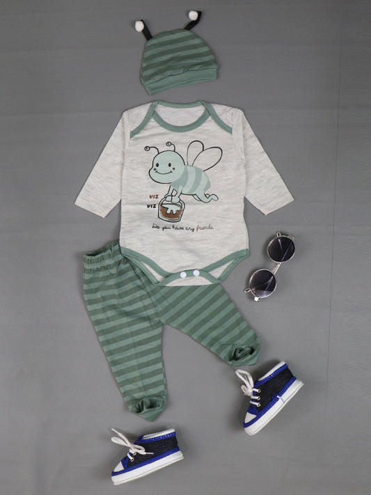 0Mth - 3Mth Viz Green Romper For Newborn AJ NBR19