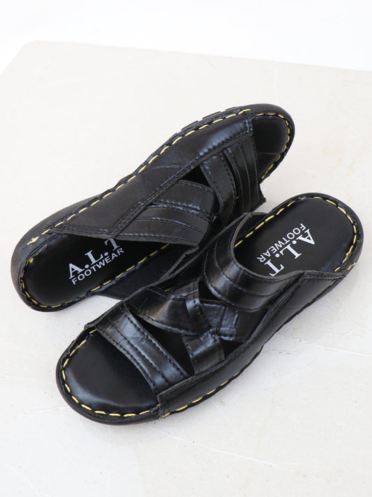 MC06 Men's Casual Slippers  Black