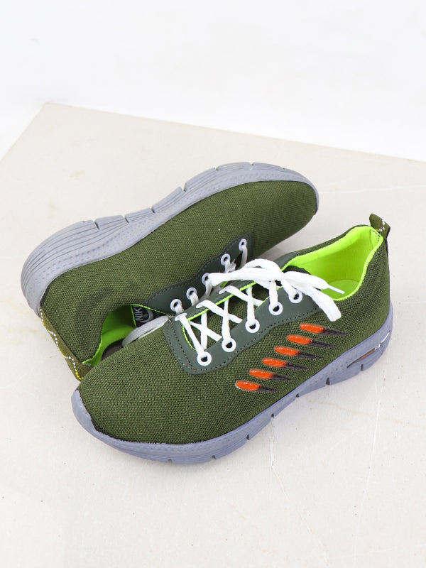 MJS61 Men's Casual Lace Shoes Green