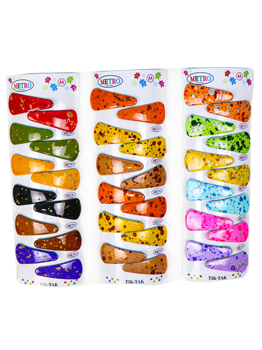 Pack of 12 Girl's Hairpins Multicolor & Multidesign H-002