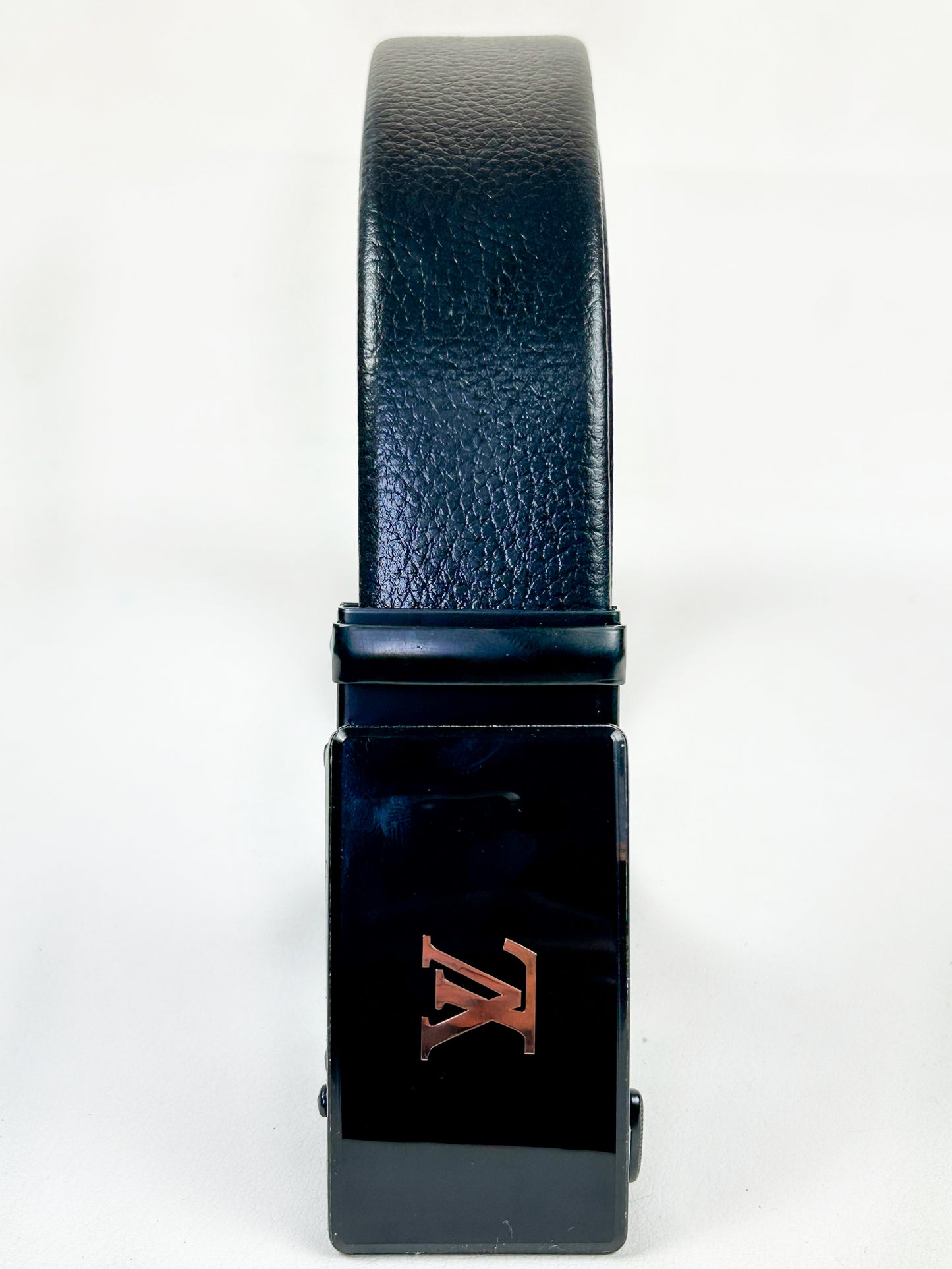 Black Faux Leather Belt For Men MB40