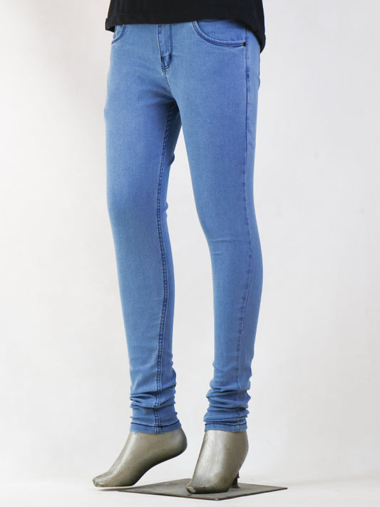 LJ01 Ladies Stretchable Jeans Light Blue