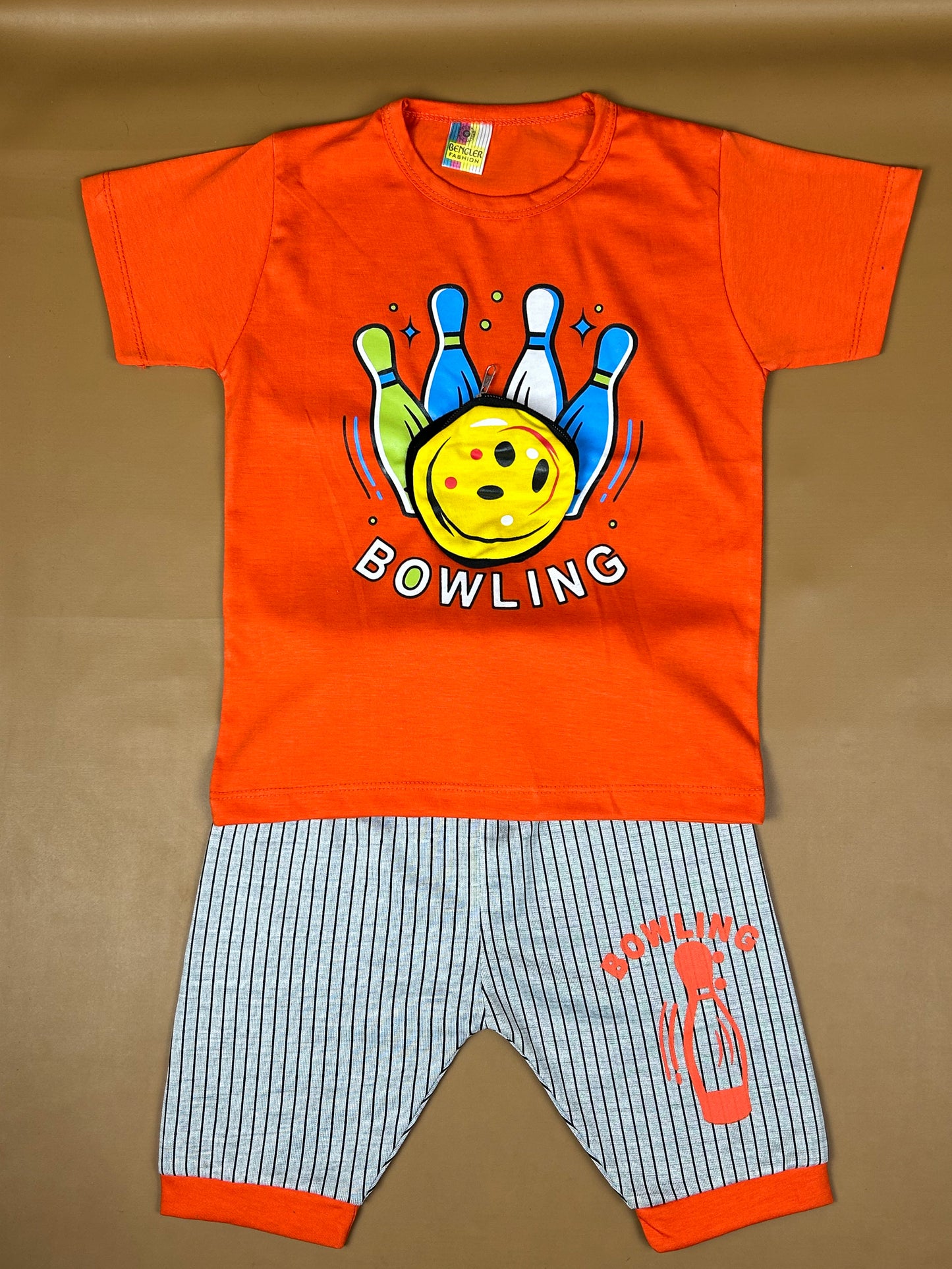 1Yr - 4Yrs Bowling Orange Suit For Kids BS243