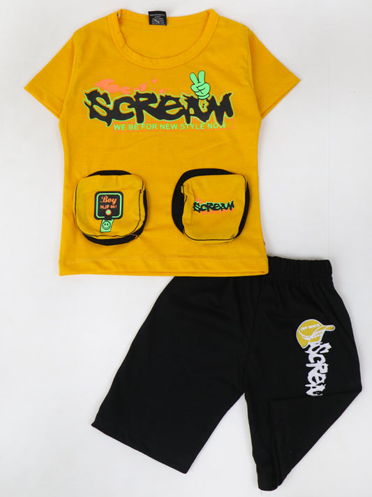 BS28 NJ Kids Suit 1Yr - 4Yrs Scream Yellow