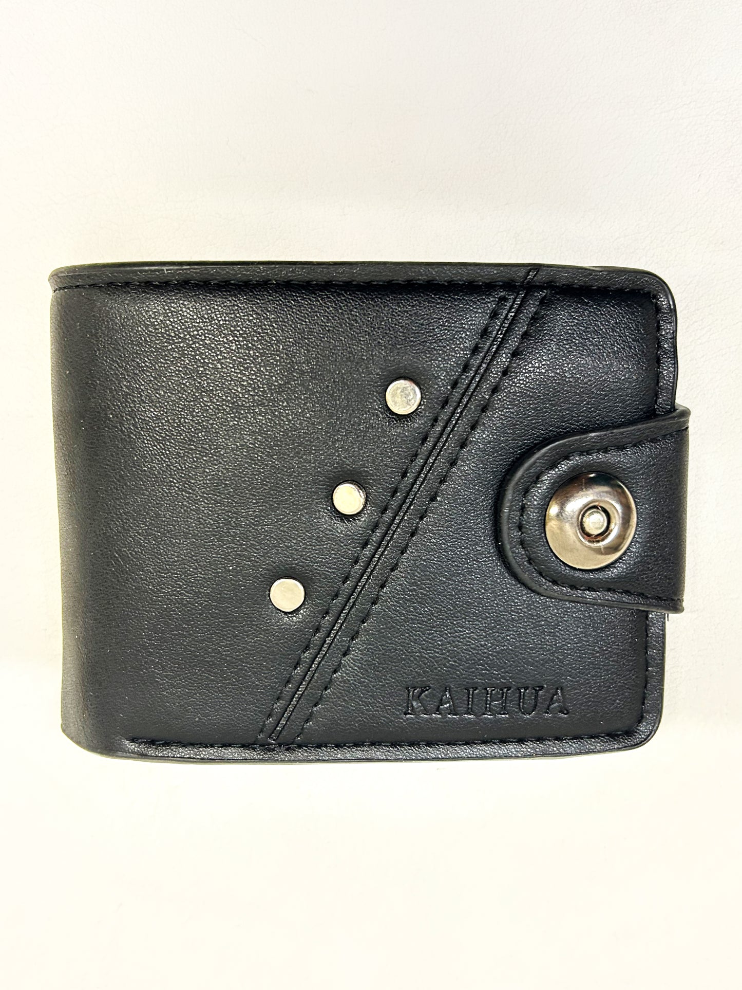 Black Syn-Leather Wallet For Men MW37