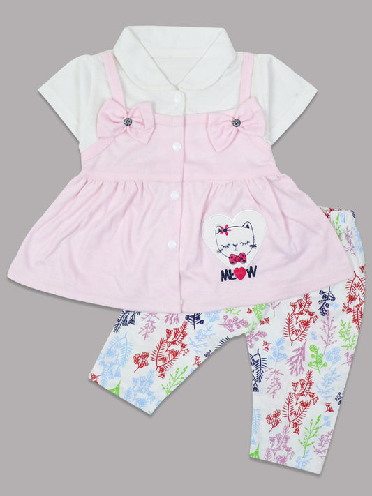 NBS08 HG Newborn Baby Suit 3Mth - 9Mth Meow Pink