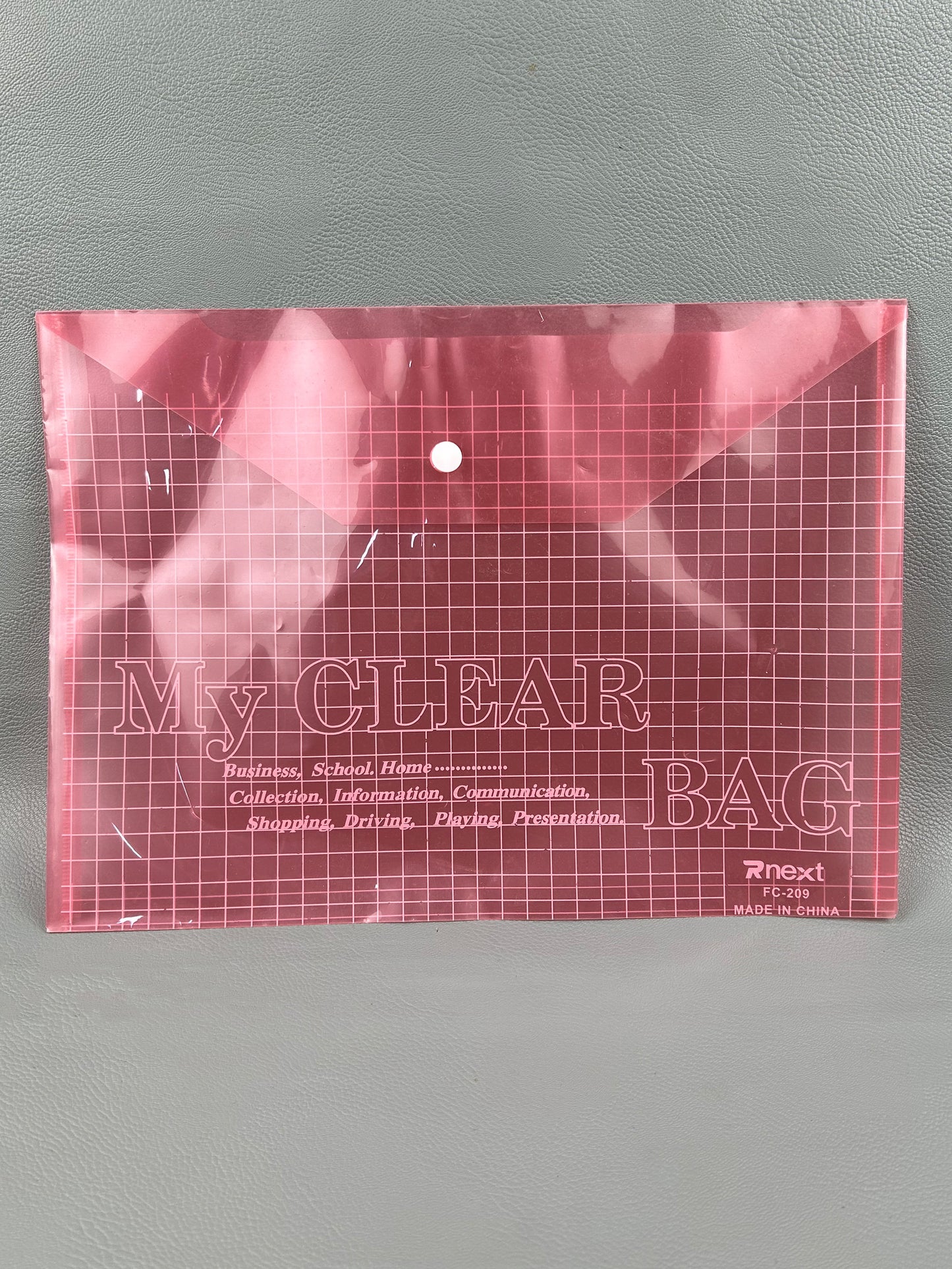 Pack of 4 Multicolor Transparent File Bag For Documents