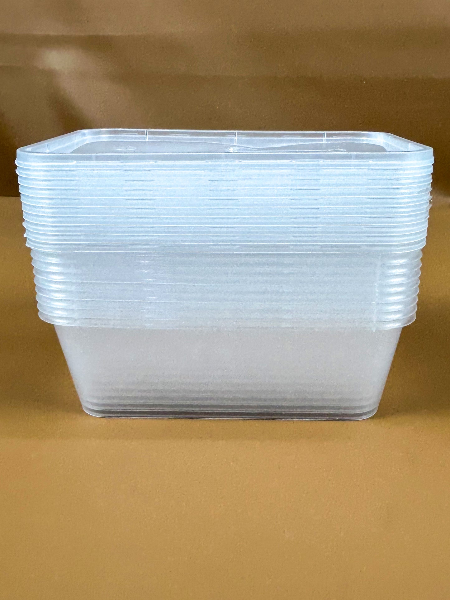 Transparent Pack Of 10 Small Food Container / Storage Box 750ML KIT-36