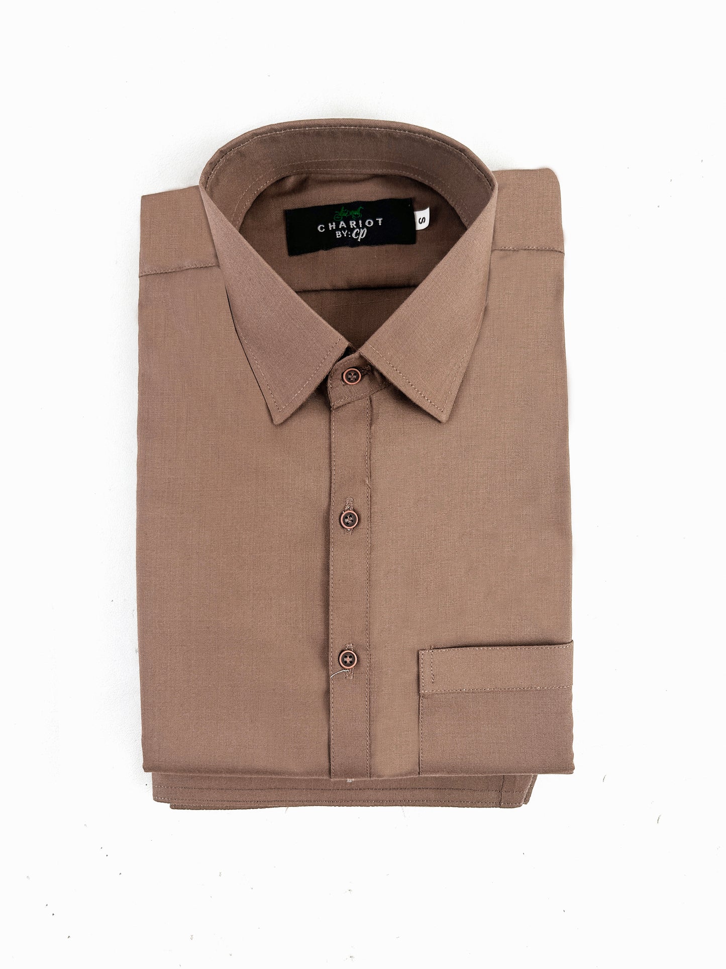828/2-9 Brown Plain Stitched Suit Kameez Shalwar For Men MSK224