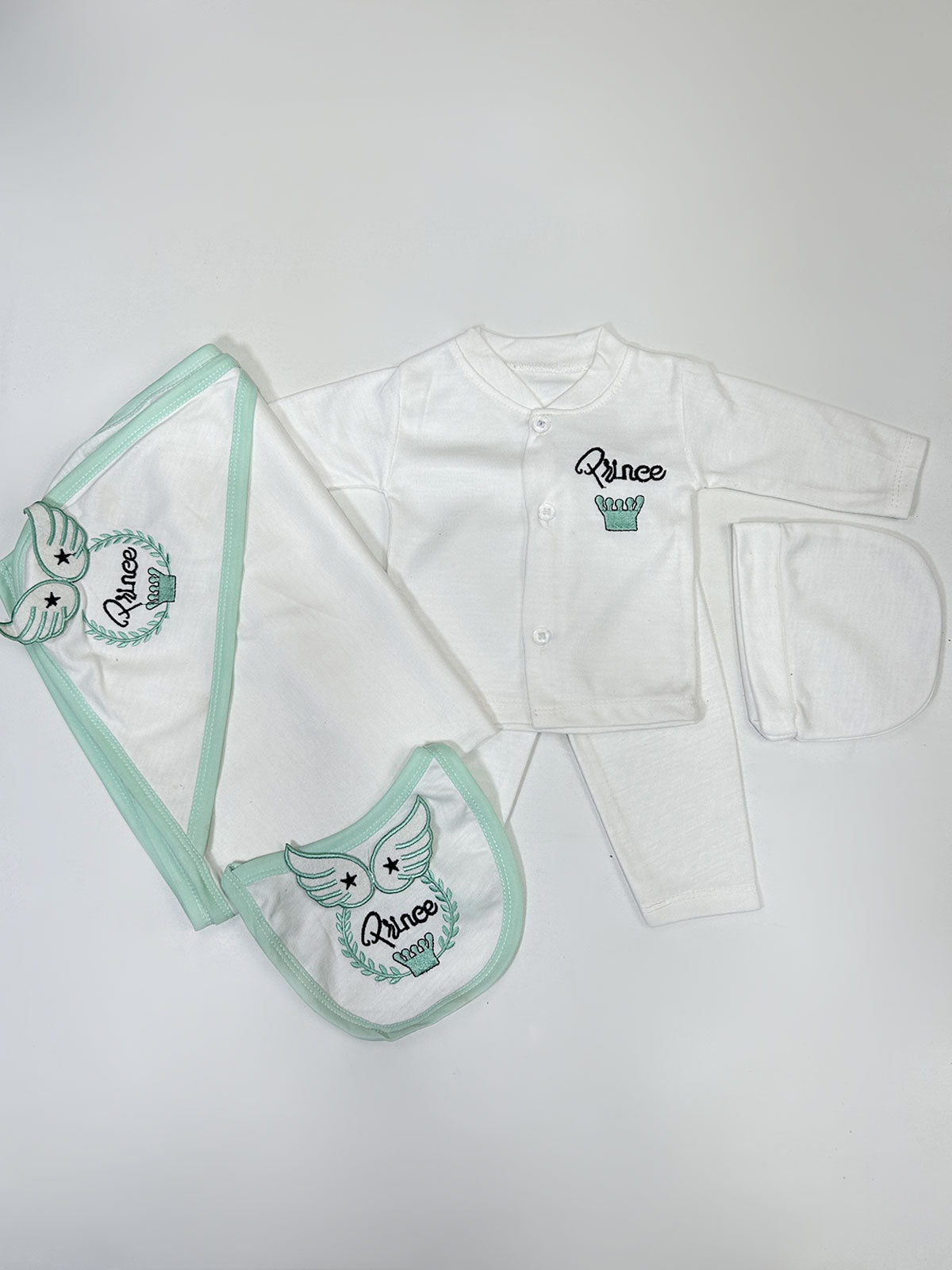 0Mth - 3Mth Green 5Pcs Gift Set For Newborn HG NBGS246
