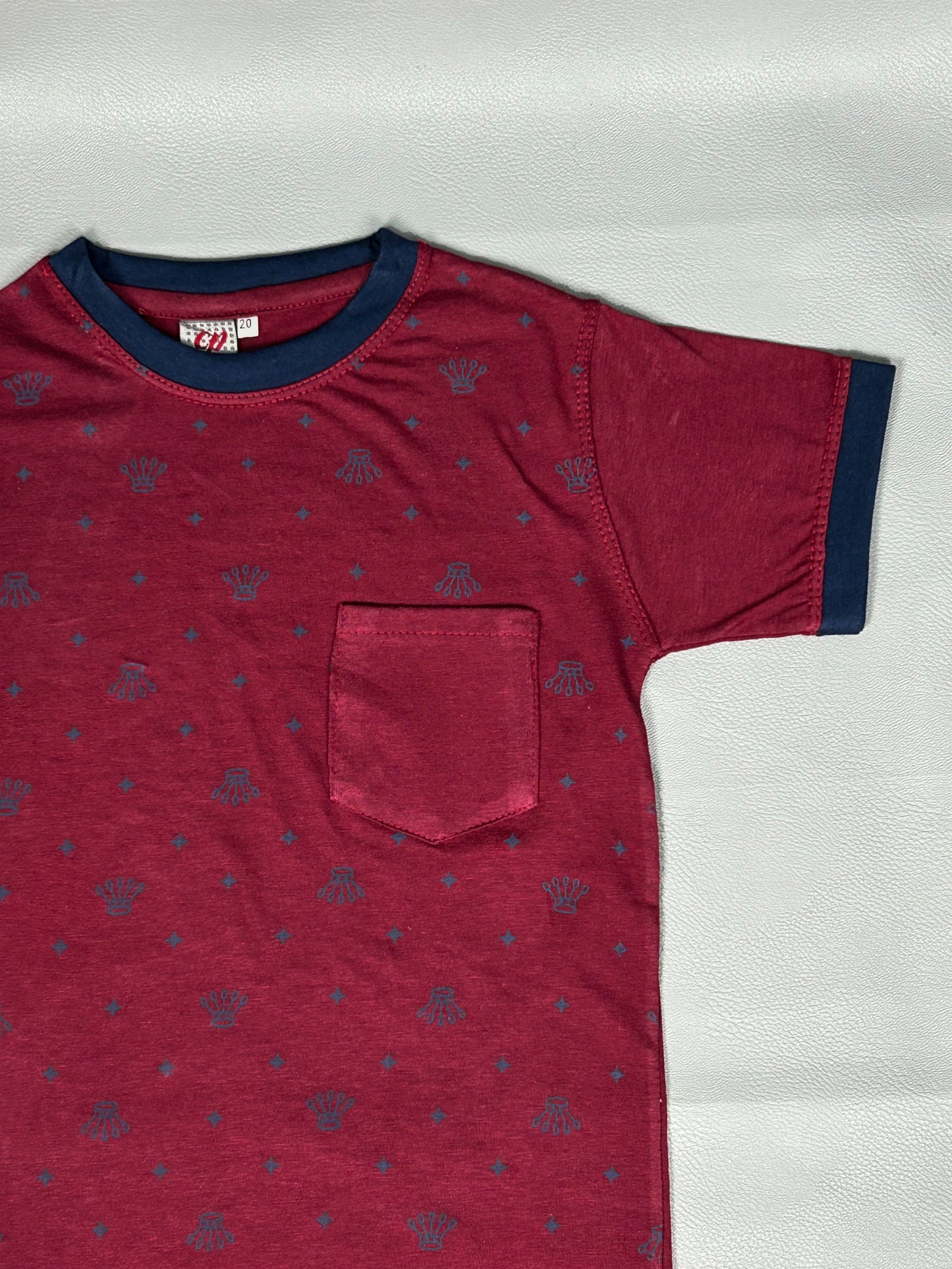 4Yrs - 8Yrs Dark Maroon T-Shirt For Boys BTS53