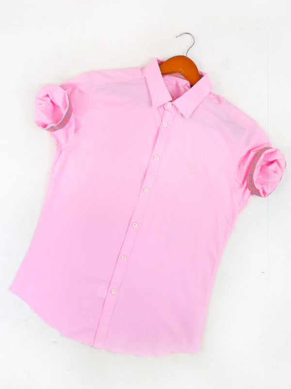 MCS09 Men's Wash and Wear Casual Shirt Pink