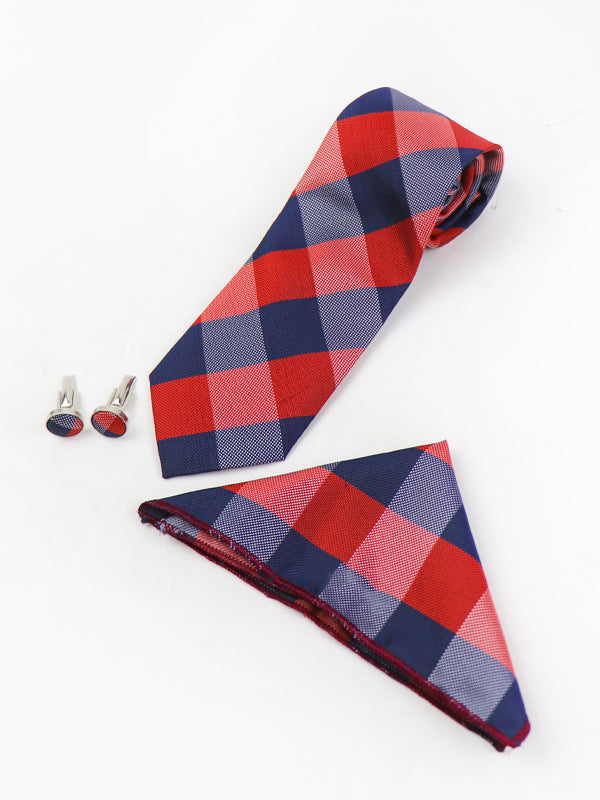 TBS08 3Pcs Tie Gift Box Tie Cuff-Link Pocket Square