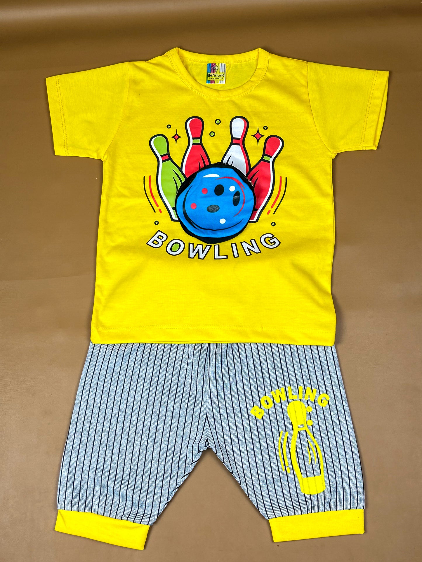 1Yr - 4Yrs Bowling Yellow Suit For Kids BS241