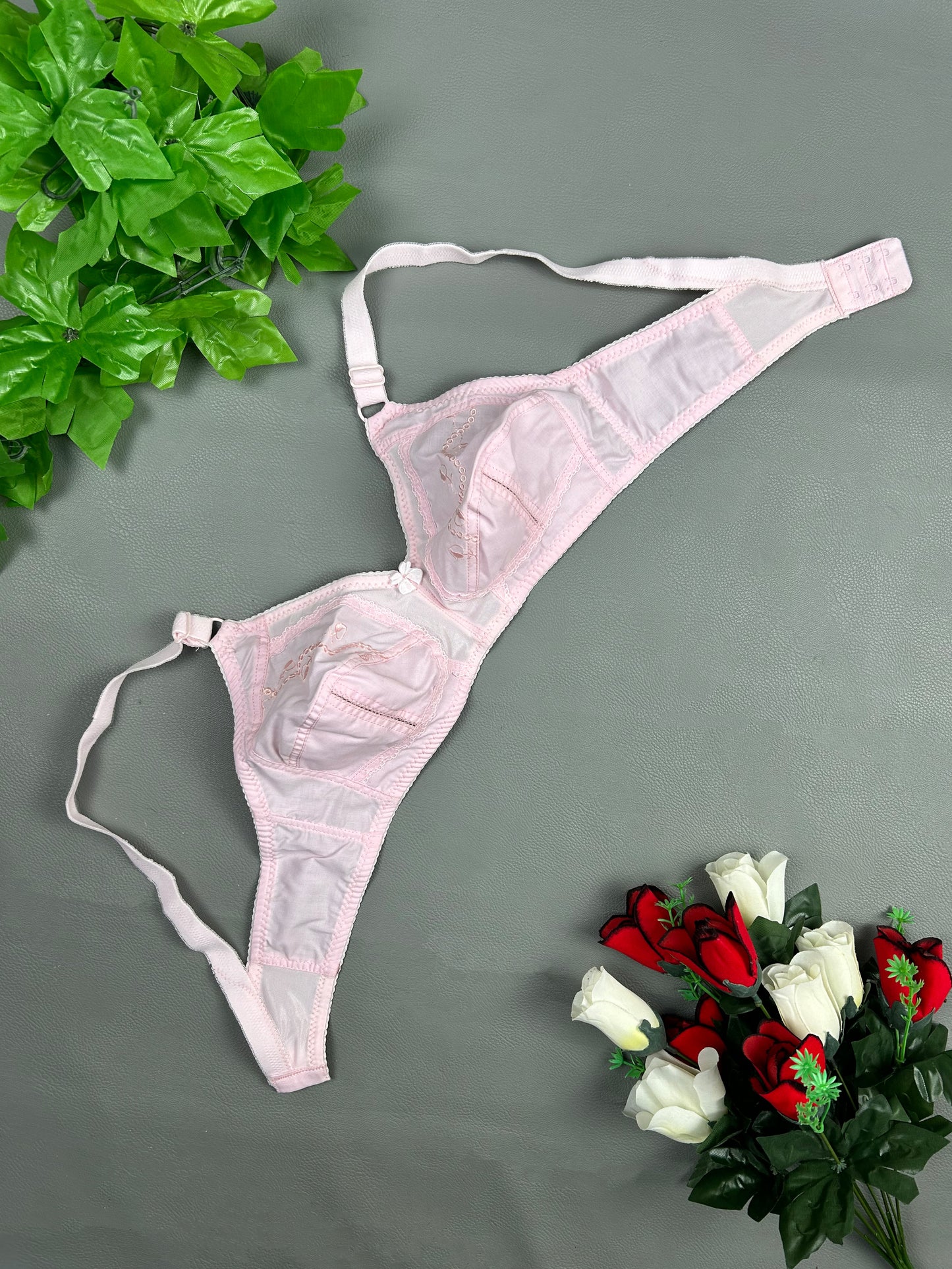 Pink Non-Padded Bra For Women FG LB23