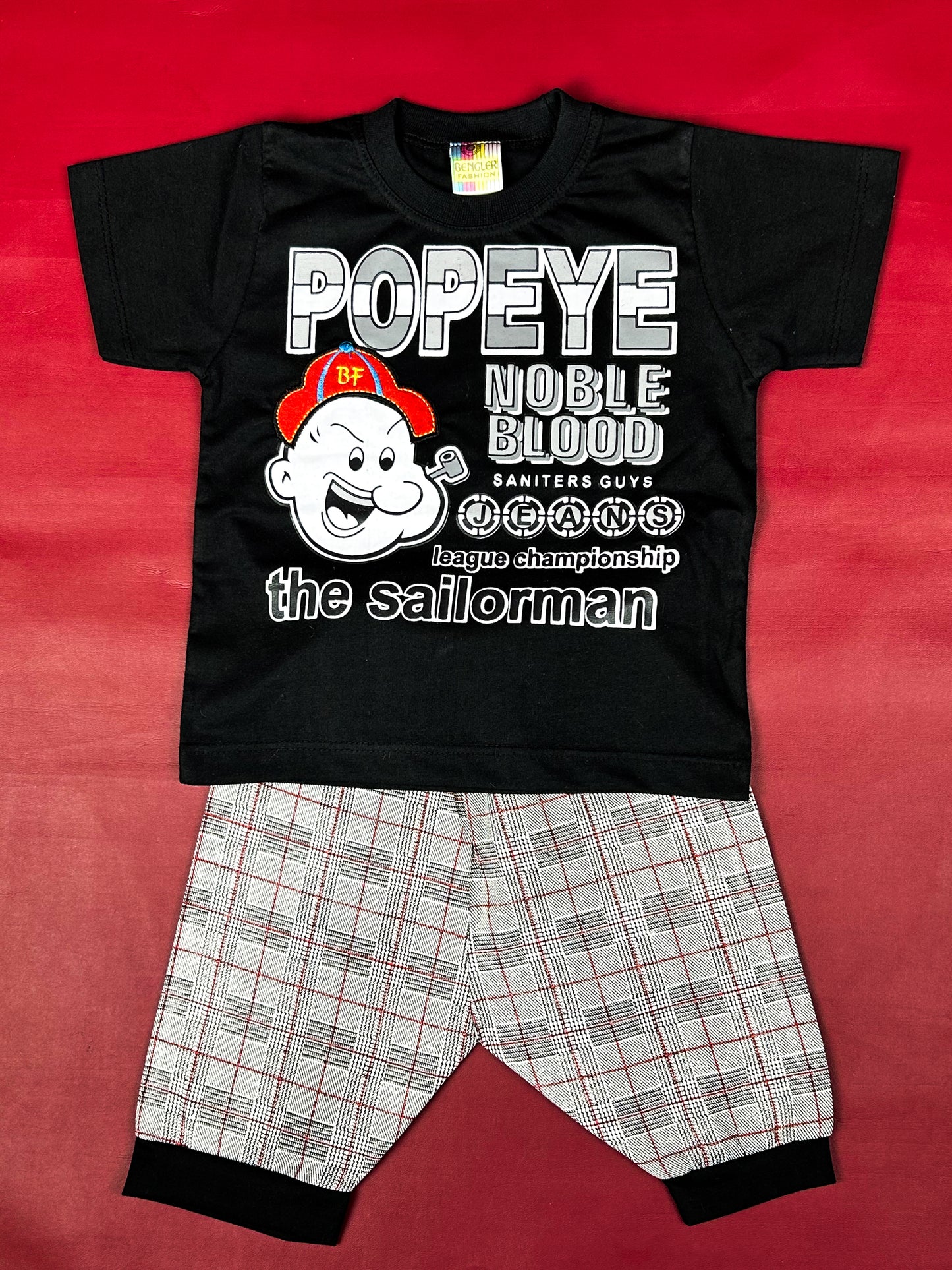 1Yr - 4Yrs Popeye Black Suit For Kids BS261