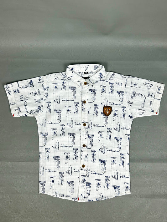 3Yrs - 13Yrs White Casual Shirt for Boys BCS53