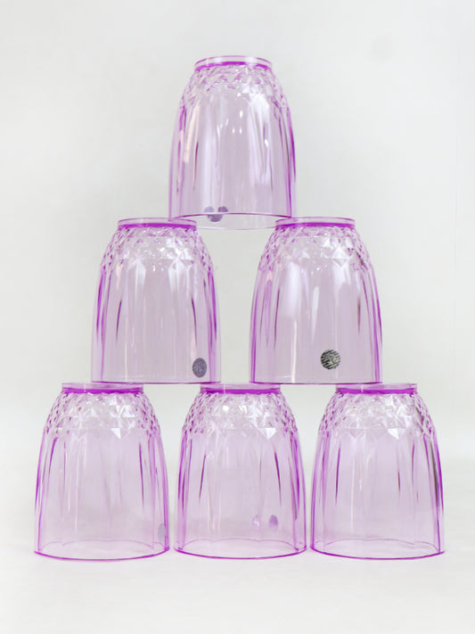 KTC5 Prisma Plastic Glass Set of 6 Purple