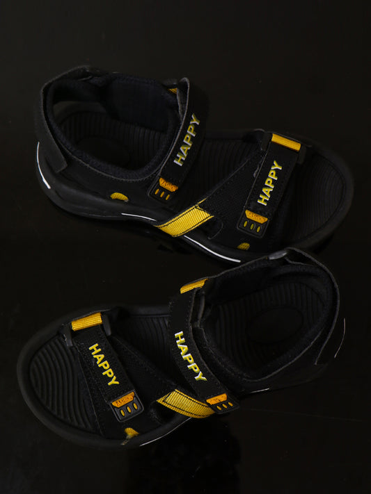 BSD52 Boys Sandal 8Yrs - 12Yrs Happy Black