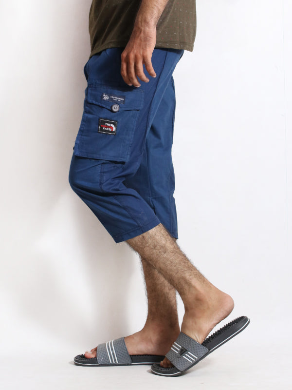 HG Cargo 3-QTR Cotton Short for Men Navy Blue MS33