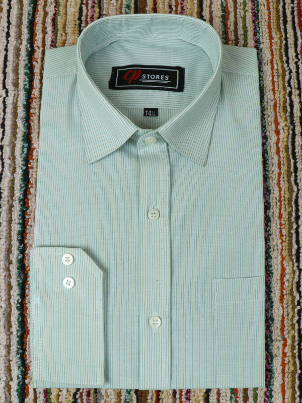 Light Blue Lines Formal Dress Shirt For Mens AZ MFS61