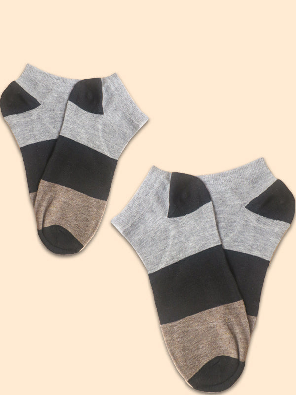 Pack Of 2 Multicolor Ankle Socks for Men MS18