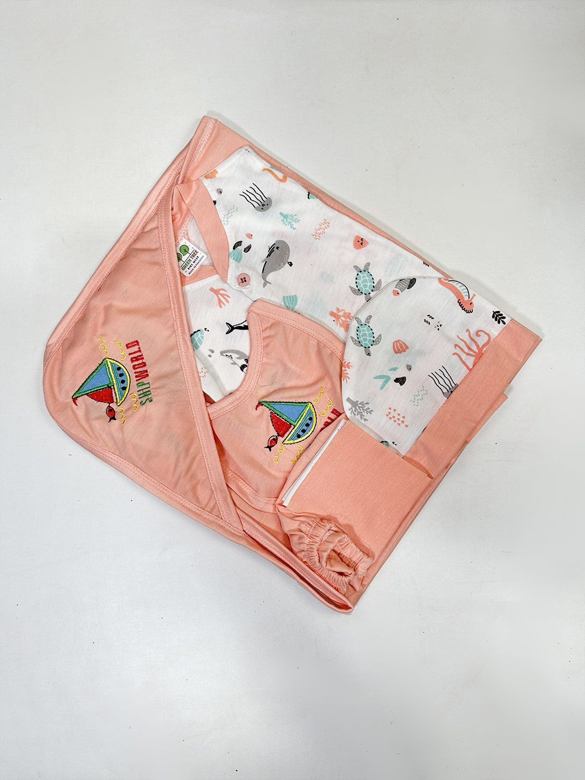 0Mth - 3Mth Orange 5Pcs Gift Set For Newborn HG NBGS249