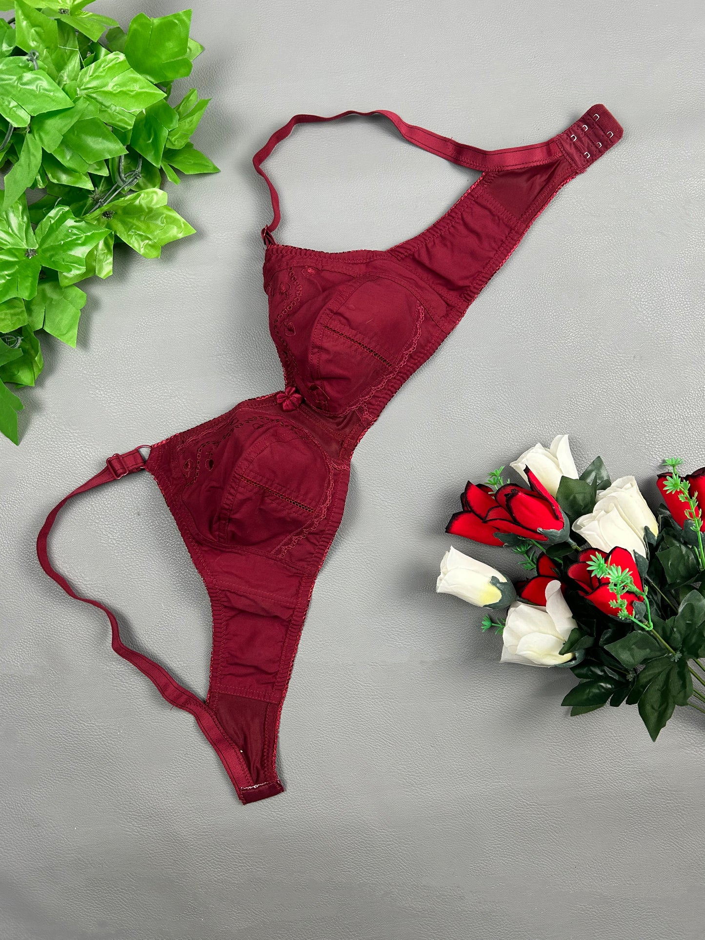 Maroon Non-Padded Bra For Women FG LB24