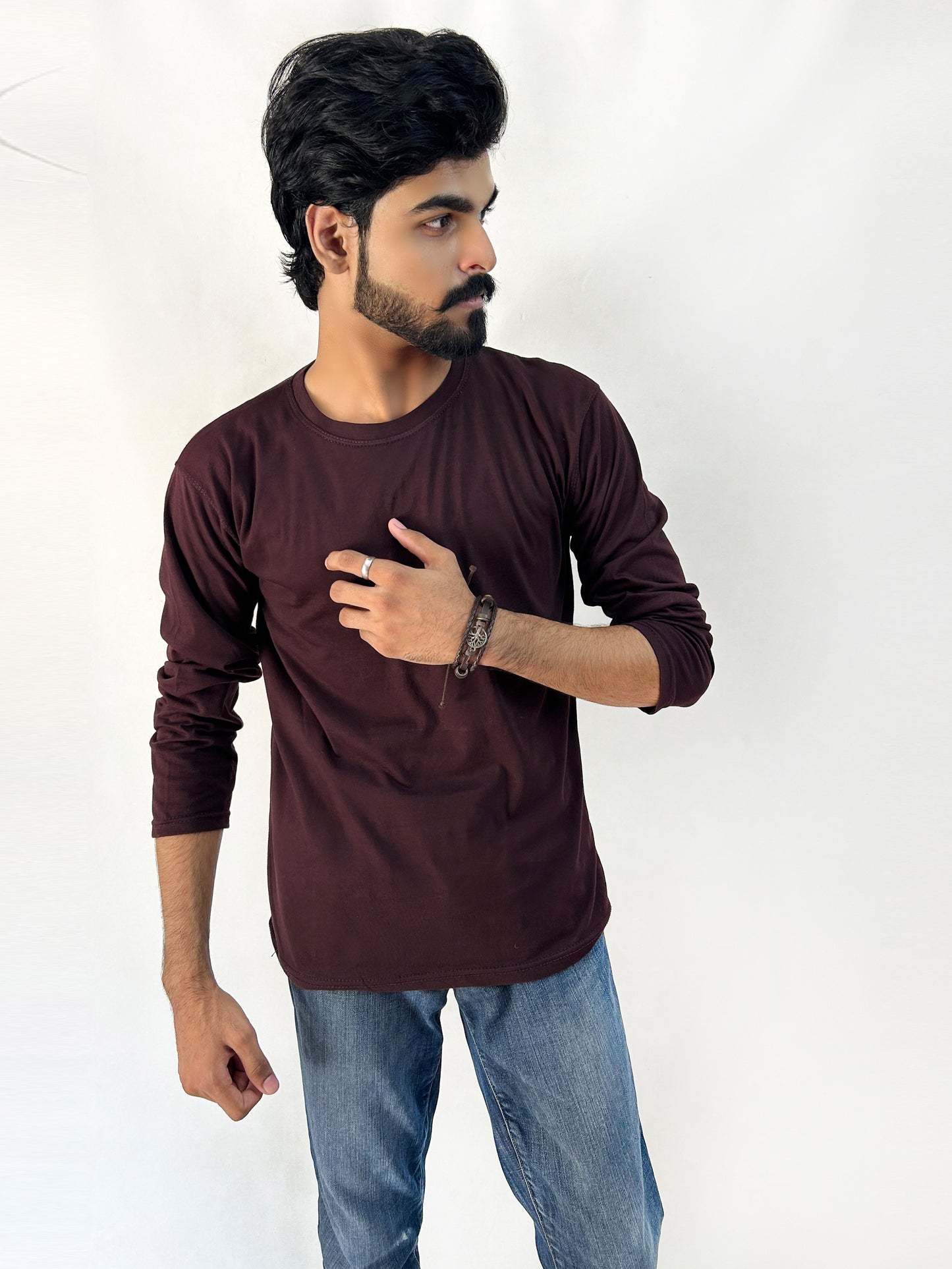 Purple Plain T-Shirt For Men MG MTS90