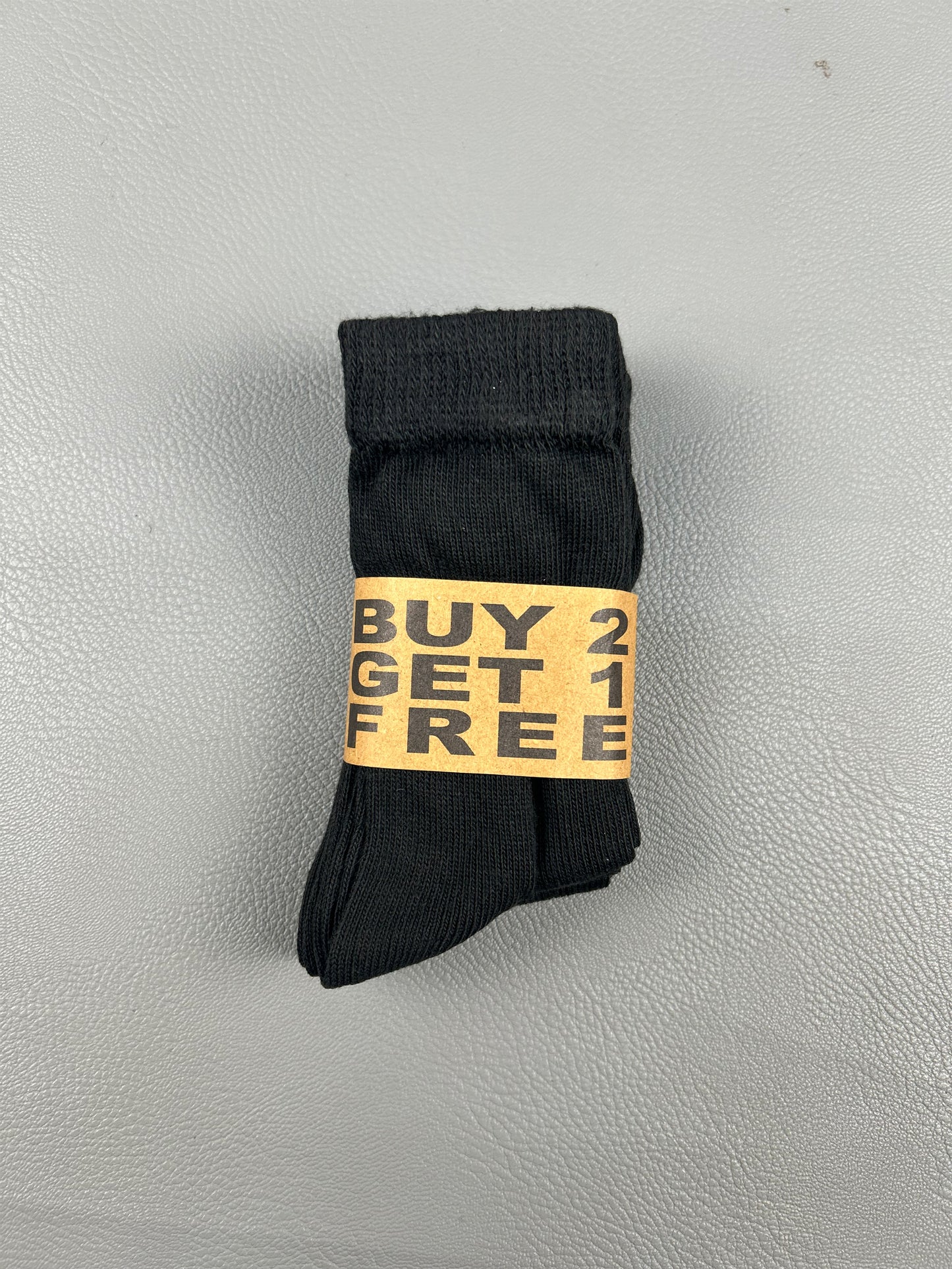 Pack of 3 Black Socks For Kids KS03