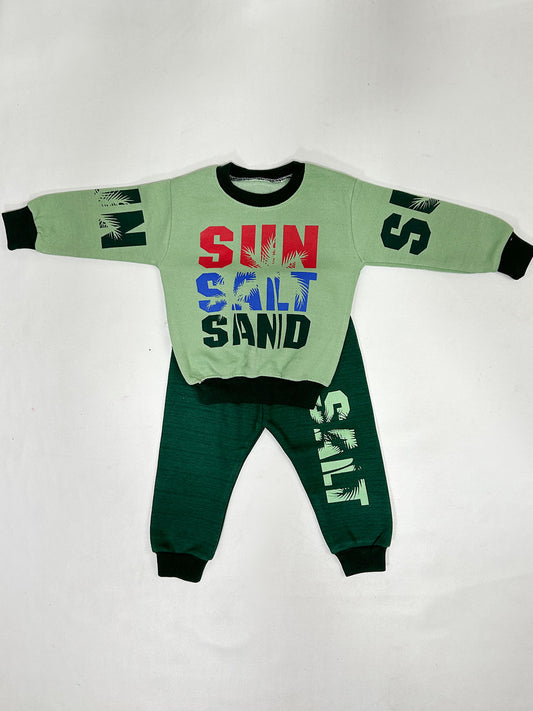 1.5Yr - 4Yrs Kids Fleece Suit SUN Green RZ BS527