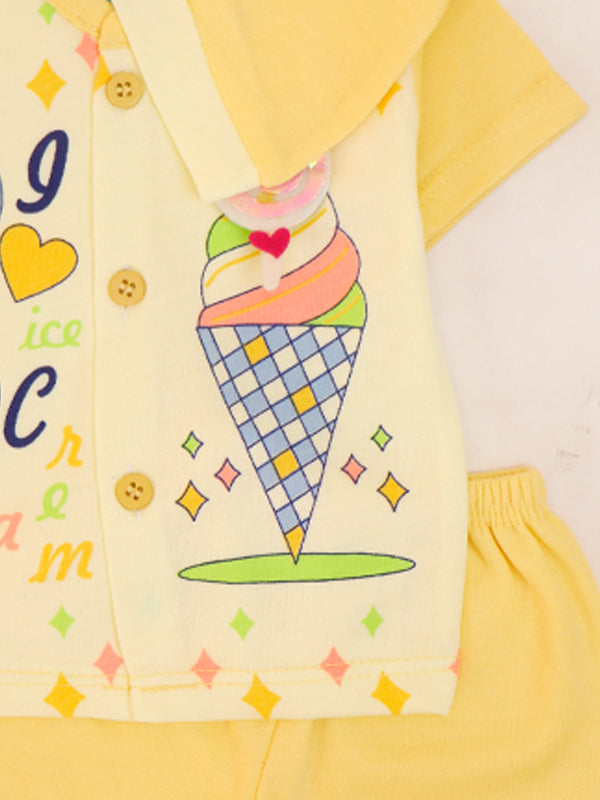 NBS06 HG Newborn Baba Suit 0Mth - 3Mth Ice Cream Yellow