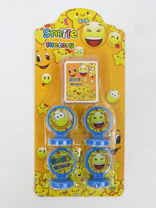 Pack of 4 Smiley Stamps for Kids