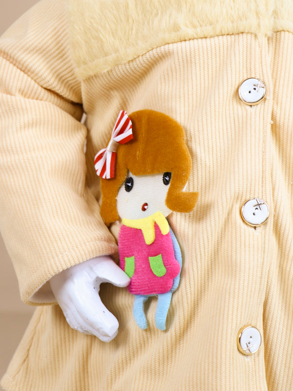 NBYS05 BG Hooded Newborn Baby Suit 0Mth - 6Mth Doll Light Peach