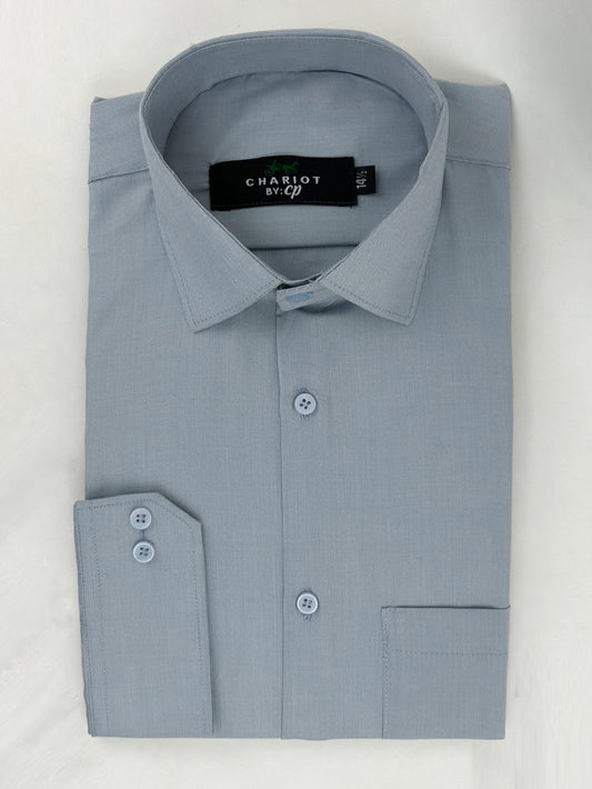 Light Blue Formal Dress Shirt For Men ZH MFS220