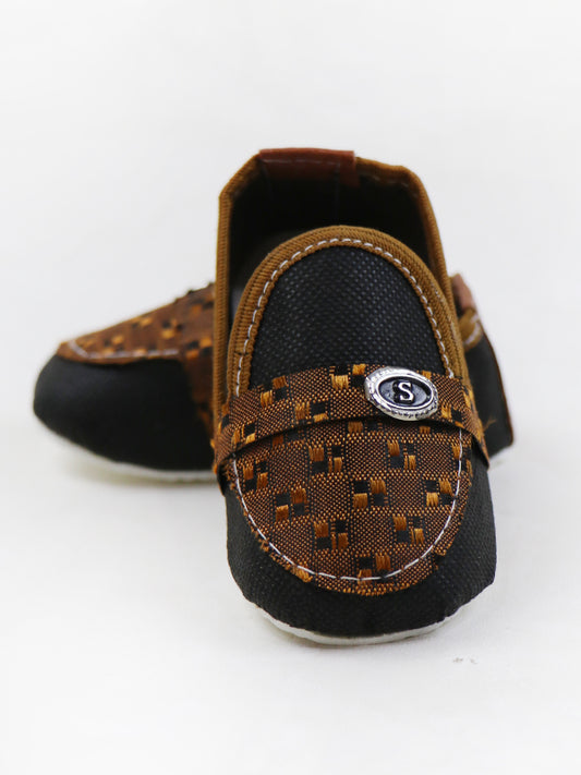 Baby Boy Crochet Bootie Shoes S Brown Design