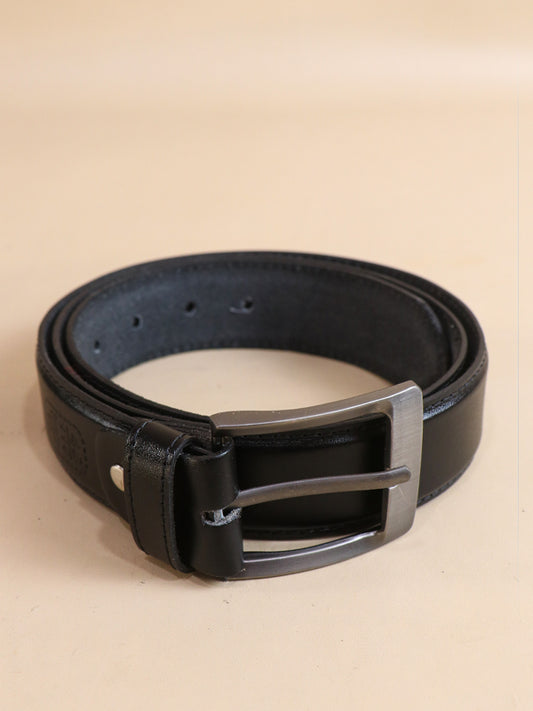 Black Faux Leather Belt For Men's MB06