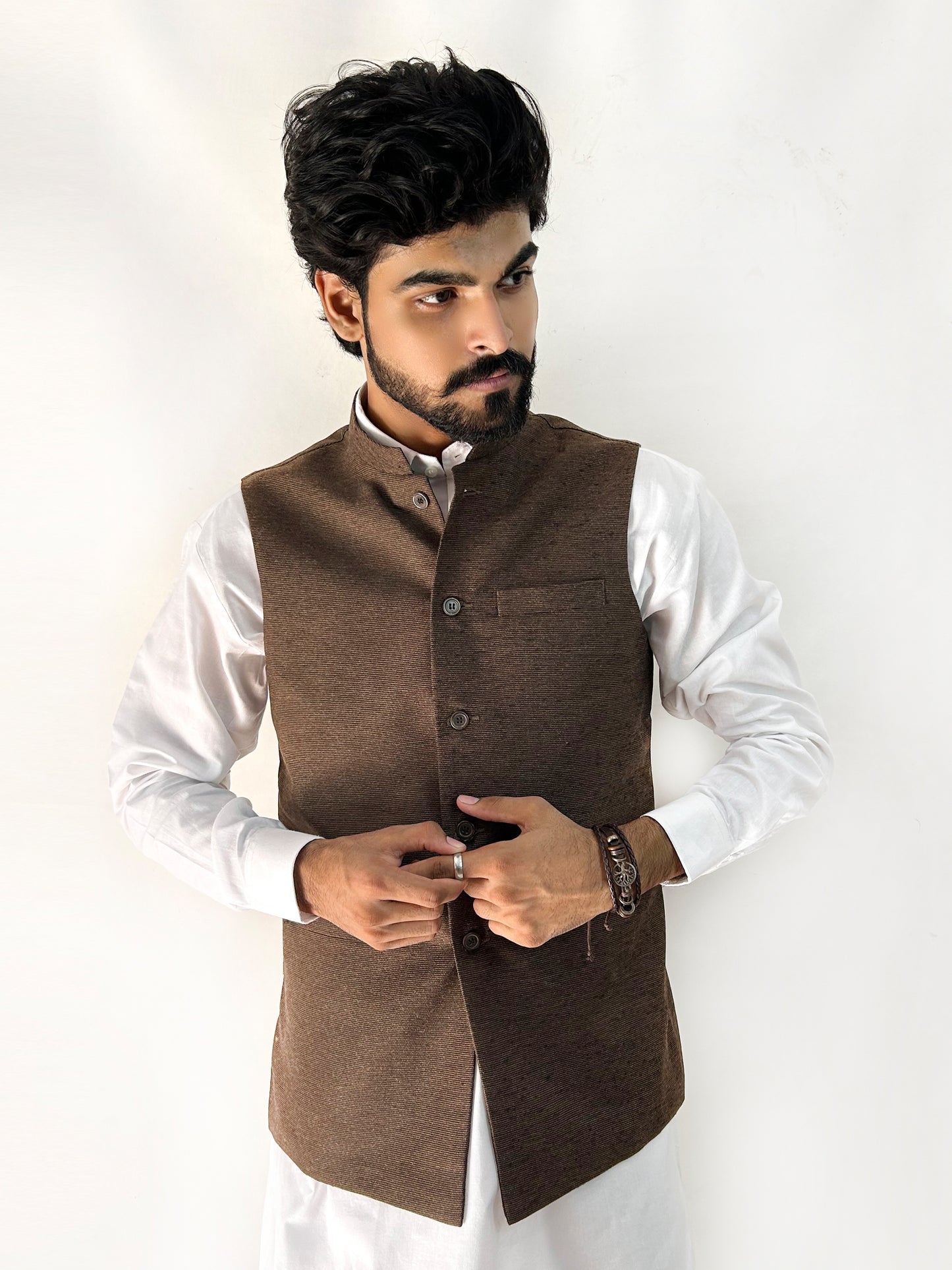 Brown Waistcoat for Men MW03