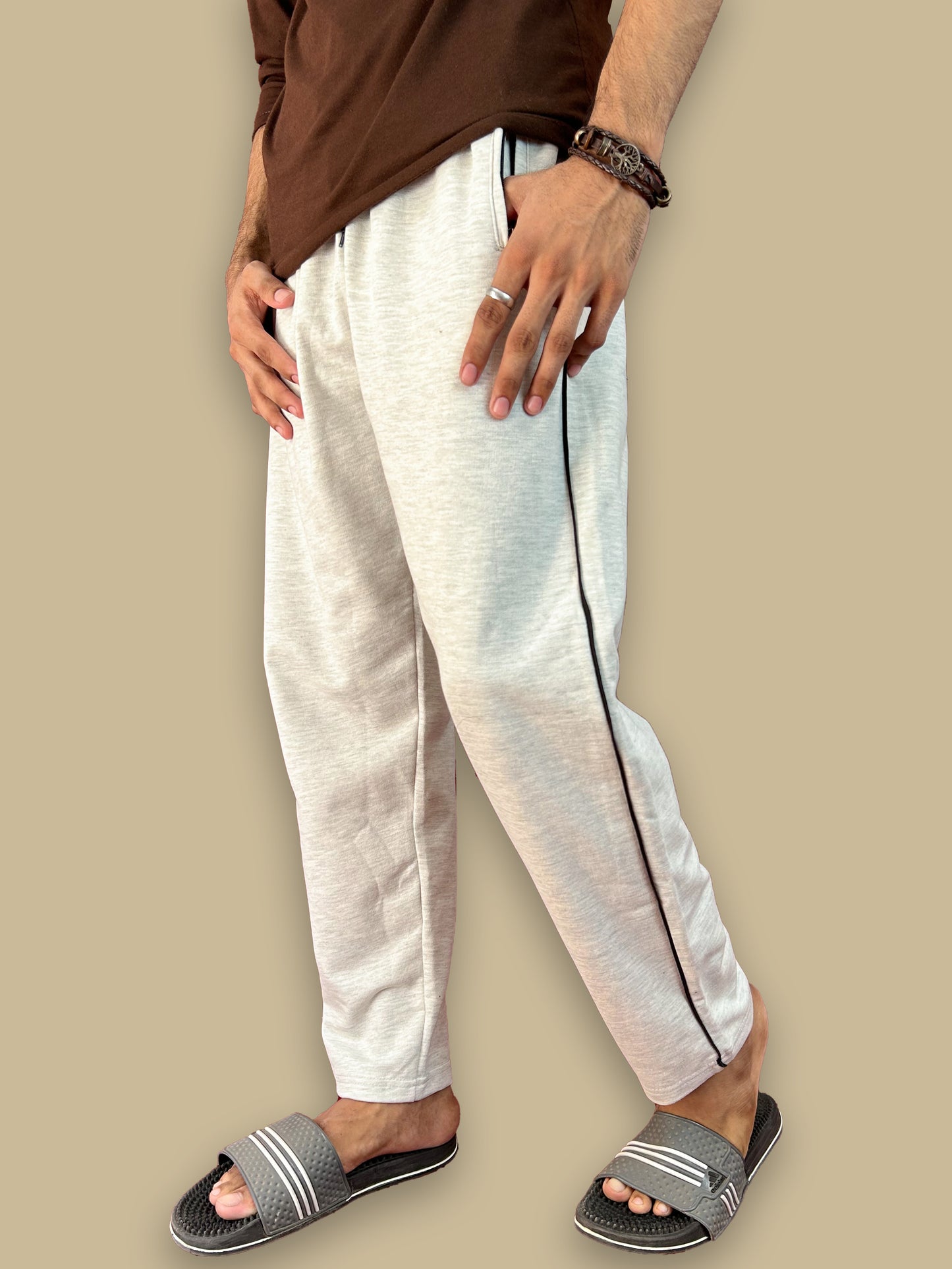 White Plain Trouser For Men's MT93