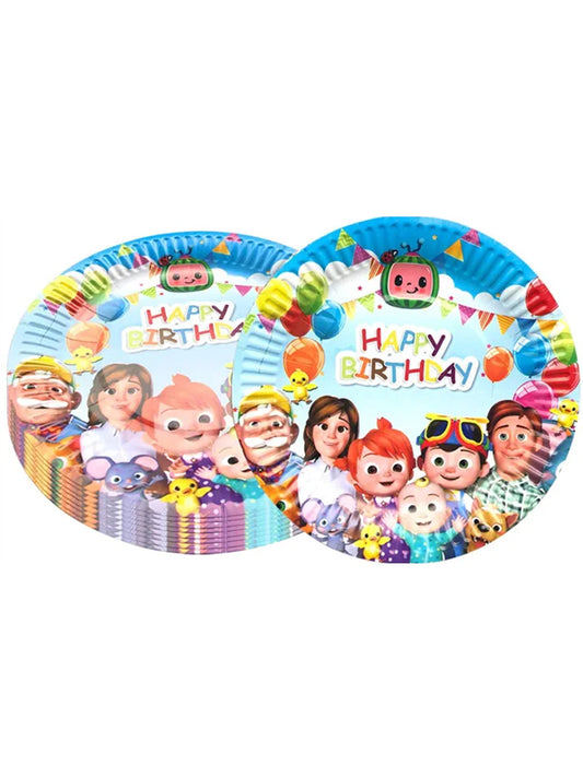 Birthday 9-inch Paper Plates Pack of 10 - Cocomelon