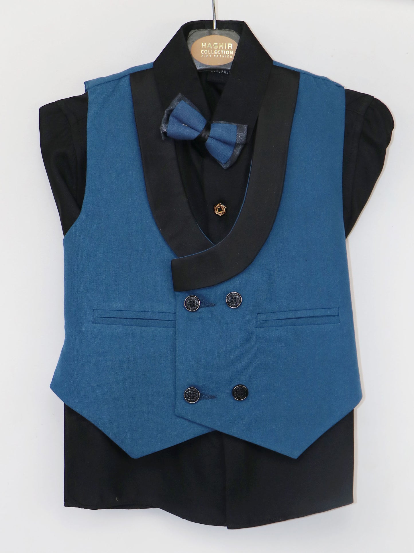 BCP19 4 PCS Suit for Boys 6Mth - 14Yrs Prussian blue